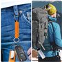 VIVIIHOO Ensemble de Porte-clés en paracorde 3 pièces en Noir et Orange et Camouflage, Mousqueton et lanière tressée pour équipe