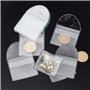 YOYEAH Lot de 50 pochettes transparentes en PVC pour pièces de monnaie, médailles, badges et bijoux. Idéal pour le rangement et 