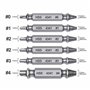 VIVIIHOO Lot de 6 extracteurs de vis - Extracteur de vis et extracteur de vis avec porte-embout et adaptateur de douille - Dévis
