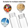 Aililong Lot de 14 tubes à essai en plastique de 80 ml avec bouchon à vis – Tubes à essai transparents pour bonbons, plantes, la