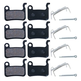 Selyse Lot de 4 paires de plaquettes de frein à disque de vélo en résine semi-métallique pour VTT