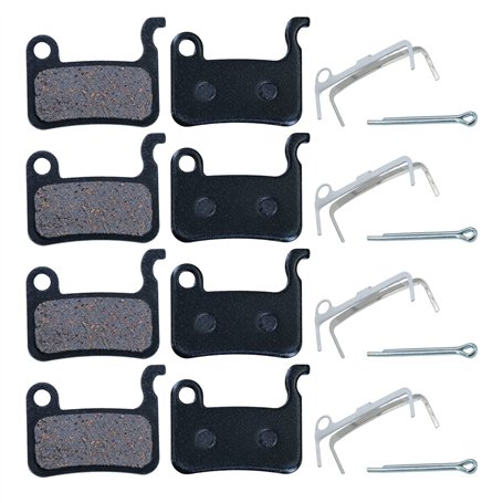 Selyse Lot de 4 paires de plaquettes de frein à disque de vélo en résine semi-métallique pour VTT