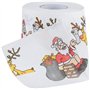 Lot de 2 rouleaux de papier toilette de Noël - Papier toilette de bain Père Noël - Fournitures de Noël - Décoration de salle de 