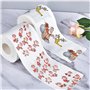 Lot de 2 rouleaux de papier toilette de Noël - Papier toilette de bain Père Noël - Fournitures de Noël - Décoration de salle de 