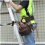 Tourbon Ceinture à outils en cuir véritable pour charpentier, sac de construction, boucle de marteau