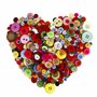 Boutons Colorés Artisanat Bouton Rond pour Enfants à la main Décoratif Peinture Couture et Activités Manuelles Bricolage 700PCS