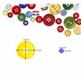 Boutons Colorés Artisanat Bouton Rond pour Enfants à la main Décoratif Peinture Couture et Activités Manuelles Bricolage 700PCS 