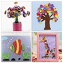 Boutons Colorés Artisanat Bouton Rond pour Enfants à la main Décoratif Peinture Couture et Activités Manuelles Bricolage 700PCS 