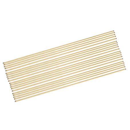 XNJIHWA 20 Pièces Baguettes Soudage Laiton Ronde Tige de soudage 1.6mm * 240mm Electrode Soudure Barre pour Soudure et Brasage d