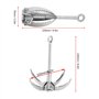 Crochet 4 Griffe en Acier Inoxydable Survie Grappling Hook Escalade Griffe Mousqueton Outil De Survie Équipement