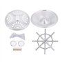 SOULONG Kit d'Accessoires pour Guitare à Résonateur Dobro avec Écrans Soundhole Cordier Pont Araignée Cône de Résonateur Selle