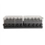 Aiqeer 10 Voies Boîte à Fusibles de Voiture, 12V / 24V / 32V / 48V Porte-Fusible à Lame Standard Universel, avec Couverture Étan