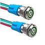 Aiqeer 2 Pièces 12 mm Commutateur Bouton-Poussoir Auto-Bloquant