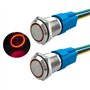 Aiqeer 2 Pièces 16 mm Commutateur Bouton-Poussoir Momentané