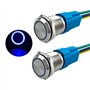 Aiqeer 2 Pièces 16 mm Commutateur Bouton-Poussoir Momentané