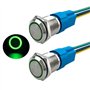 Aiqeer 2 Pièces 16 mm Commutateur Bouton-Poussoir Momentané