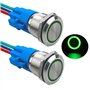 Aiqeer 2 Pièces 19 mm Commutateur Bouton-Poussoir Momentané