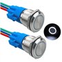 Aiqeer 2 Pièces 19 mm Commutateur Bouton-Poussoir Momentané