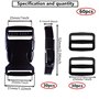 Boucle Plastique Noir Clip Fermoir pour Sangle