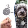 30PCS Porte Cles Etiquette, BetterJonny Porte-clés en Acier Inoxydable D’étiquettes D'identification Rondes Numérotées en Métal 