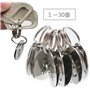 30PCS Porte Cles Etiquette, BetterJonny Porte-clés en Acier Inoxydable D’étiquettes D'identification Rondes Numérotées en Métal 