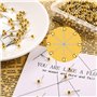 500 Pièces Carte Punaises, BetterJonny 15 x 4mm Or Punaises Tableau Liège Plastique Ronds Points de Têtes et Aiguilles en Acier 
