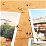 500 Pièces Carte Punaises, BetterJonny 15 x 4mm Or Punaises Tableau Liège Plastique Ronds Points de Têtes et Aiguilles en Acier 