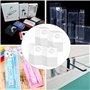 ZAHD 200 Pièces Onglets Suspendus Étiquettes Auto- Adhésif Prix Signe Crochet Onglets Suspendus AdhéSifs Plastique Pliable pour 