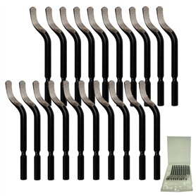 Lames d'outil d'ébavurage 20 pièces Lames de rechange rotatives BS1010 lames en acier de rechange Outils d'ébavurage à Main BS10
