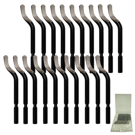 Lames d'outil d'ébavurage 20 pièces Lames de rechange rotatives BS1010 lames en acier de rechange Outils d'ébavurage à Main BS10