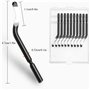 Lames d'outil d'ébavurage 20 pièces Lames de rechange rotatives BS1010 lames en acier de rechange Outils d'ébavurage à Main BS10