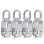 BUYGOO 4pcs Blocs monobloc de 25 mm en acier inoxydable argenté 304