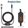 Hoembpn Cable Alimentation Adaptateur PD/USB vers DC 5V,9V,12V,15V,20V Tension Réglable Type C Mâle to 5.5x2.1mm Cordon Chargeur