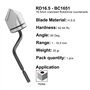 A+Selected Ensemble d'outils d'ébavurage manuel – Poignée NG1000, poignée en acier RB1000, fraise conique BC1651 et 10 lames BS1