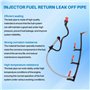 Dixhills Tuyau de retour d'injecteur de carburant compatible avec Transit Mk7 Mk8 2.2 TDCI RWD Defender de remplacement pour 176