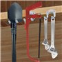 GZcaiyun 18 Pcs Crochets de Rangement, Porte Outils de Jardin Mural, Porte-Outils Simple/Double en Fer pour Garage Remise Entrep