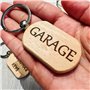 Qaixwuyi 10 Pièces Porte Clés Bois Bricolage Vierge Ovale Massif Etiquette Bois Avec Porte Clés Gravable pour Décoration Peintur