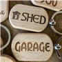 Qaixwuyi 10 Pièces Porte Clés Bois Bricolage Vierge Ovale Massif Etiquette Bois Avec Porte Clés Gravable pour Décoration Peintur