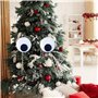Qaixwuyi 2 Pièces Grands Yeux Ronds Yeux Faits Main Yeux Autocollants Yeux Plastique 15mm Oeil Décoratif Autocollant Grands Yeux