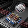 6 Voies Boîte à Fusibles - 12V Porte Fusible Voitur,Blocs Fusible Lame avec Indicateur de Bus Négatif pour VOITURE, BATEAU, VAN,