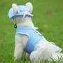 YSJCHEBS 1 Chapeau Bleu pour Chiot, 1 Collier pour Animaux De Compagnie, Parasol pour Chien, Chapeau pour Chien, Chapeau De Sole