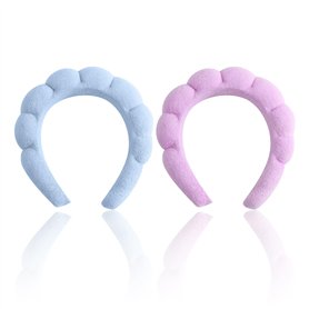 Lot De 2 Bandeaux En Éponge Moelleux Antidérapants Pour Soins De La Peau Et Lavage Du Visage - Accessoires Pour Femme