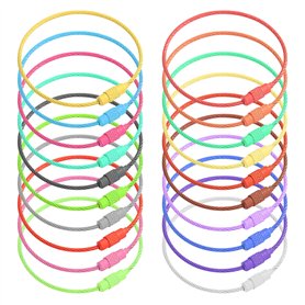 Paquet De 20 Porte-Clés en Câble Métallique