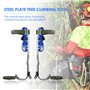 Helangel Crampons d'escalade avec ceinture de sécurité, outils de mise à niveau en cinq points, kit d'escalade, protection contr