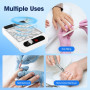 Gxpjycfob 80W Aspirateur Ongles Manucure Professionnelle, Aspirateur Manucure Poussiere Ongle avec Filtre et Roulement, Collecte