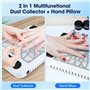 Gxpjycfob 80W Aspirateur Ongles Manucure Professionnelle, Aspirateur Manucure Poussiere Ongle avec Filtre et Roulement, Collecte