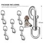 XLKJ Crochets avec Emerillon pour Collier pour Chien, 5 Pièces Mousquetons Alliage de Zinc pour Camping Pédestre Pêche