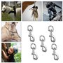 XLKJ Crochets avec Emerillon pour Collier pour Chien, 5 Pièces Mousquetons Alliage de Zinc pour Camping Pédestre Pêche