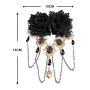 XLKJ Peigne à Cheveux Décoratif, Barrettes Vintage en Dentelle Rétro Gothique Épingle à Cheveux de Printemps pour Accessoires Ch
