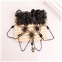 XLKJ Peigne à Cheveux Décoratif, Barrettes Vintage en Dentelle Rétro Gothique Épingle à Cheveux de Printemps pour Accessoires Ch